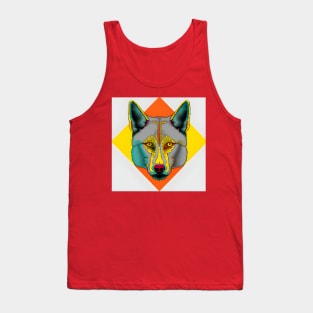 Pop Art Wolf Head Tank Top